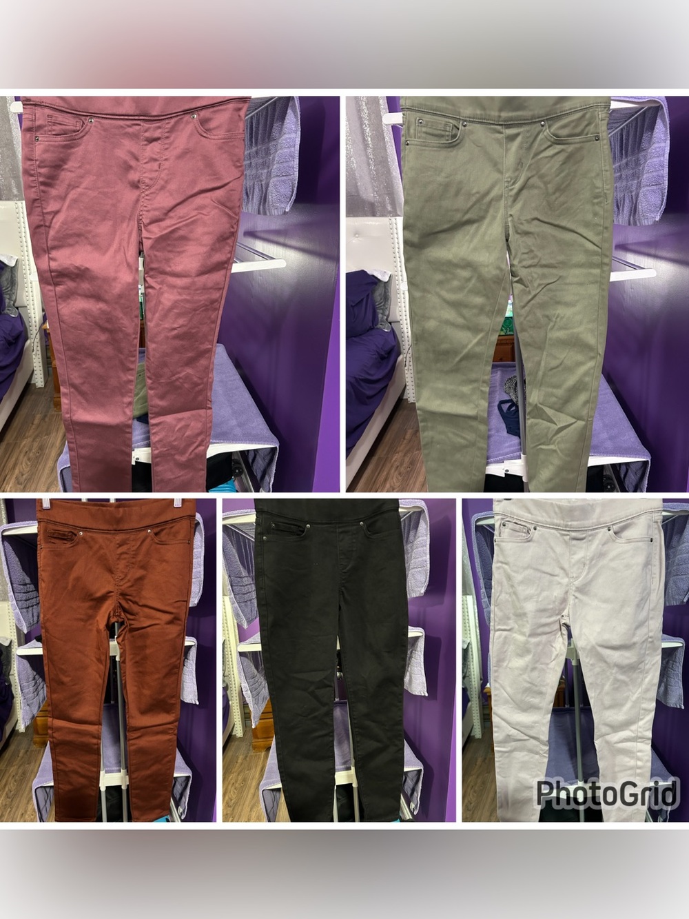 Lot of 5 Levi’s Signature Jeans Black Rust Olive Mauve Light Pink Size 2 Short